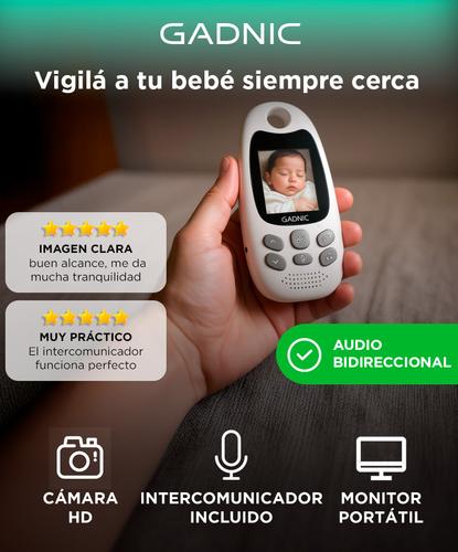 Kit Baby Call Gadnic Cámara Monitor Seguridad Bebes Intercomunicador + Set de Alimentación para Bebés Gadnic Silicona - 1