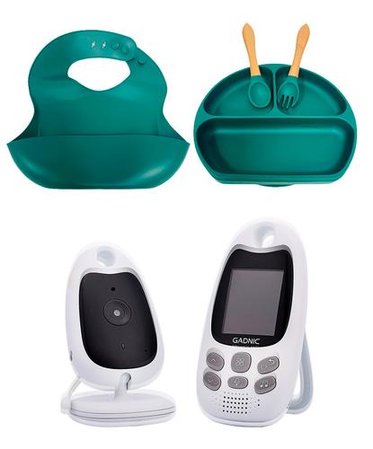 Kit Baby Call Gadnic Cámara Monitor Seguridad Bebes Intercomunicador + Set de Alimentación para Bebés Gadnic Silicona - 6
