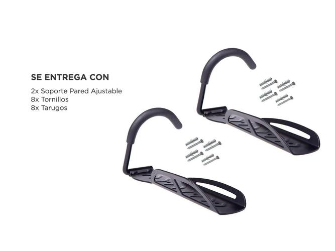 Kit x2 Soporte C/Gancho Gadnic Para Bicicleta Pared - 5