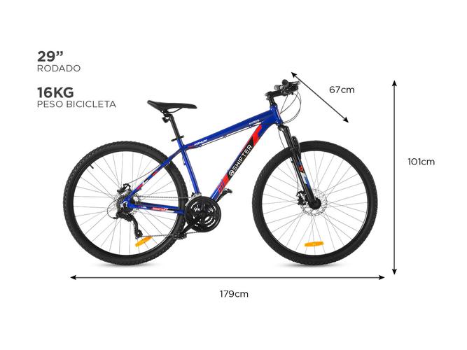 Bicicleta MTB Rod 29 Shifter T18 cuadro aluminio + Linterna recargable - 5