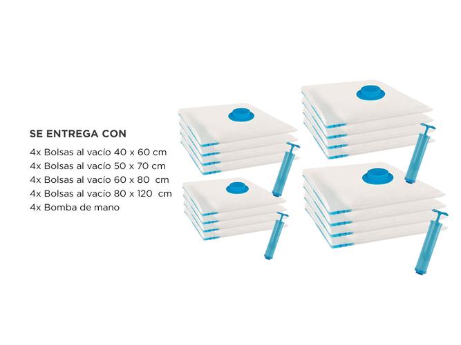 Kit Bolsas Al Vacio Gadnic Para Guardar Ropa Distintos tamaños 50 x 70 cm  40 x 60 cm  60 x 80 cm  80 x 120 cm - 5