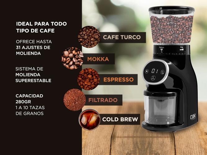 Kit Cafetera Express CME04  Molinillo De Cafe Profesional  - 3