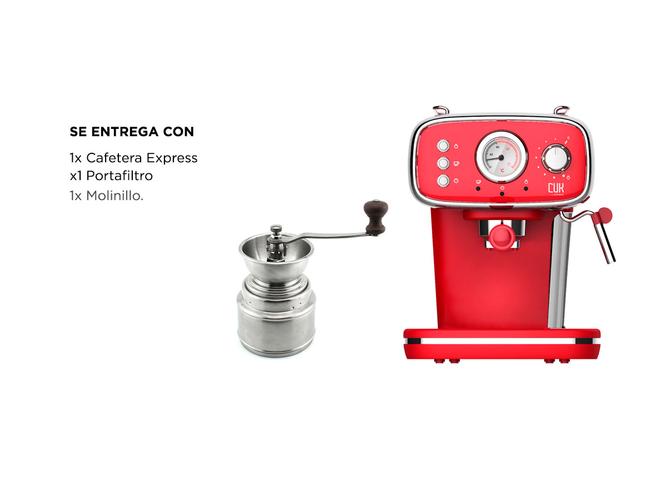 Cafetera Express 19 Bar CME08 + Molinillo De Cafe Manual Gadnic - 6
