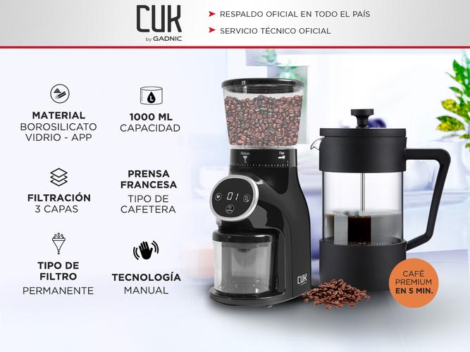KIT Molinillo De Cafe Profesional CG165  Cafetera Manual Francesa Gadnic  - 1