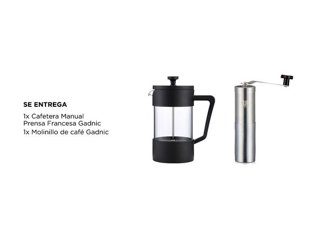 Set Barista Molinillo Cafe Manual + Cafetera Prensa Francesa Manual  - 6