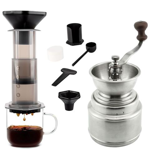 Kit Cafetera Cukpress Aeroexpres + Molinillo de Café Grinder02 Manual  - 0