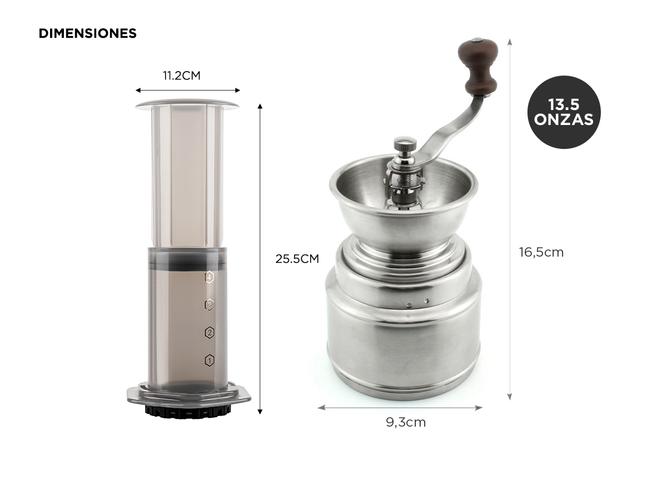 Kit Cafetera Cukpress Aeroexpres + Molinillo de Café Grinder02 Manual  - 5