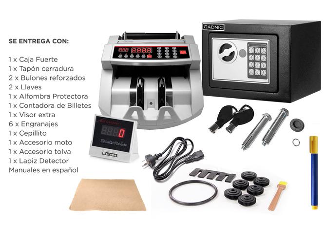 Kit de Seguridad Caja Fuerte + Contadora de billetes GADNIC  - 6