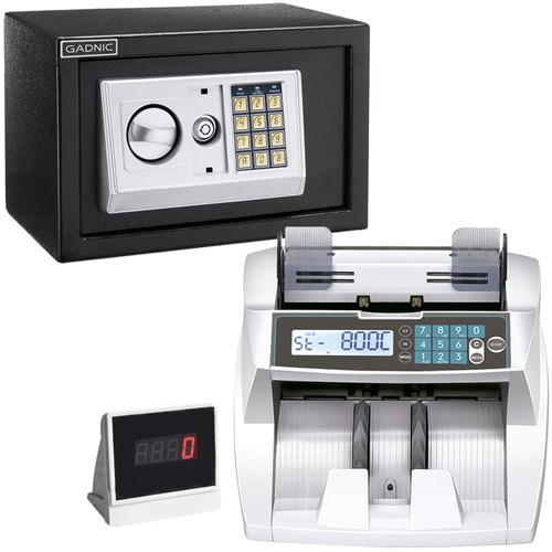 Caja Fuerte + Contadora de Billetes Gadnic Kit Seguridad Cerradura Electrónica - 0