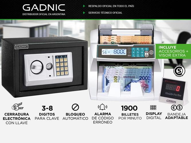 Caja Fuerte + Contadora de Billetes Gadnic Kit Seguridad Cerradura Electrónica - 1