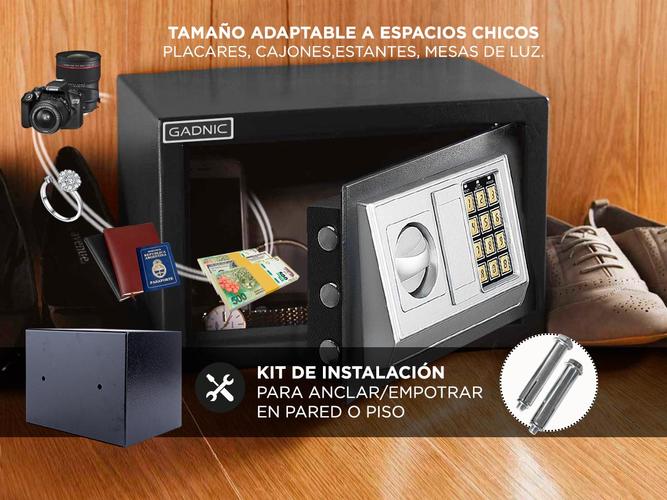 Caja Fuerte + Contadora de Billetes Gadnic Kit Seguridad Cerradura Electrónica - 4