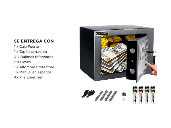 Caja Fuerte Gadnic + 4 Pilas AA - 6