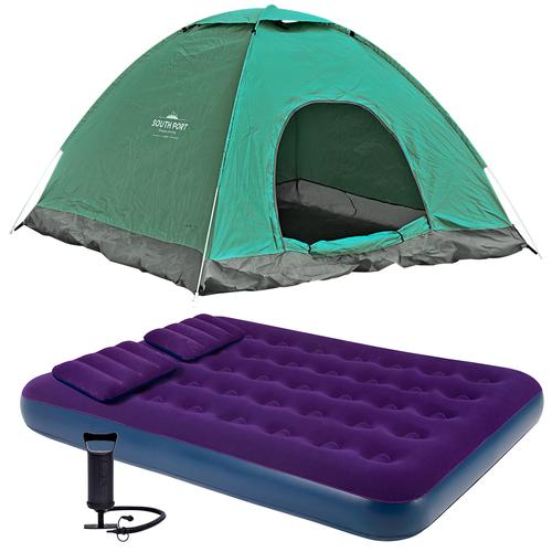 Carpa 4p 200*200*130cm + Colchon inflable 2032 2P + inflador - 0