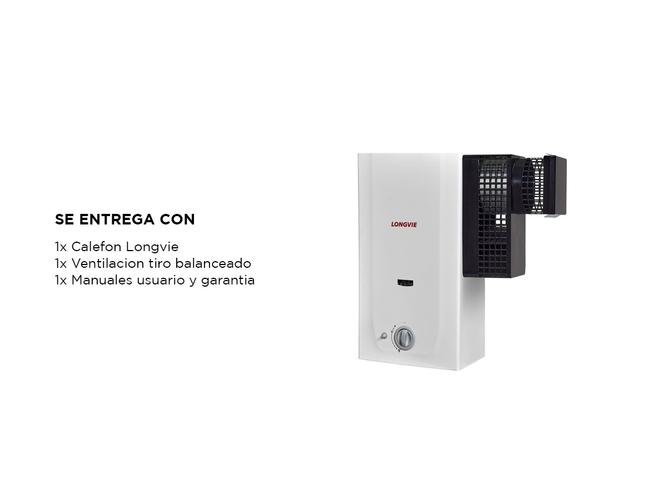 Calefón GN Longvie Tiro Balanceado 14 Litros CB214SFP Derecho - 5