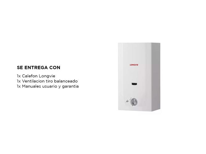 Calefón GN Longvie Tiro Balanceado 14 Litros CB214SFP Posterior - 5