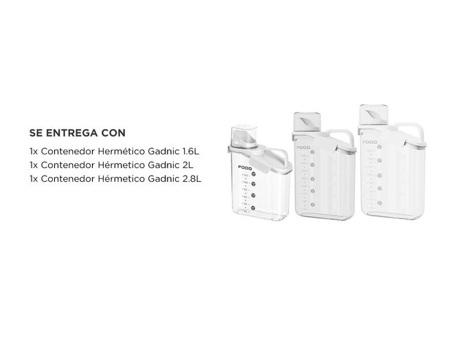 Kit x3 Dispenser Cerealero Gadnic Alimentos Ecologico - 5