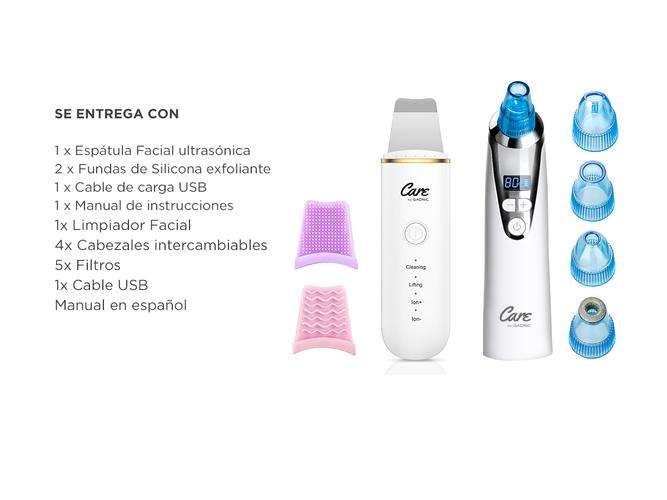 Kit Succionador de Puntos Negros + Espatula Ultrasonica de Limpieza Profesional Gadnic  - 5