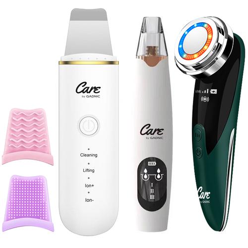 SET Masajeador Facial Cpled1 Rejuvenecedor +Extractor de Puntos Negros X3 Recargable + Espatula CL50 Ultrasonica - 0