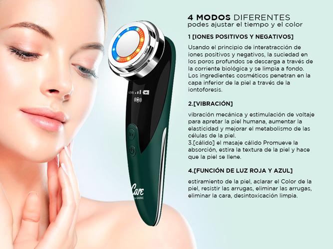 SET Masajeador Facial Cpled1 Rejuvenecedor +Extractor de Puntos Negros X3 Recargable + Espatula CL50 Ultrasonica - 5