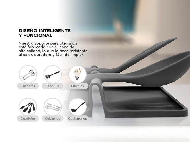 Soporte para utensilios de cocina Gadnic Silicona resistente al calor - 2