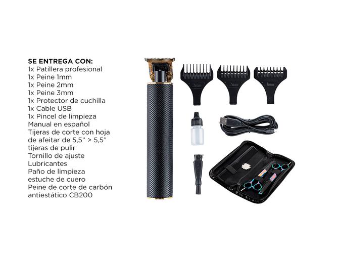 Kit Cortadora de Pelo Patillera + Tijeras + Estuche x2 - 6