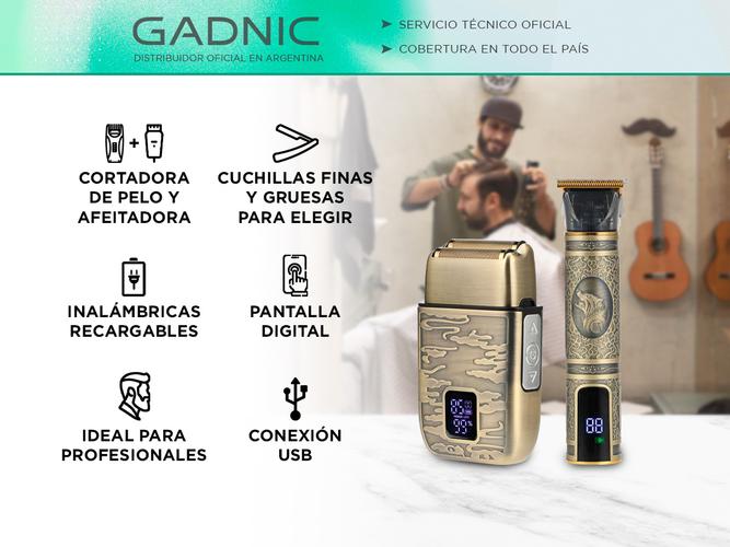 Set de Peluquería Barbería Gadnic BRAZ 2000 Cortadora de Pelo Afeitadora - 1