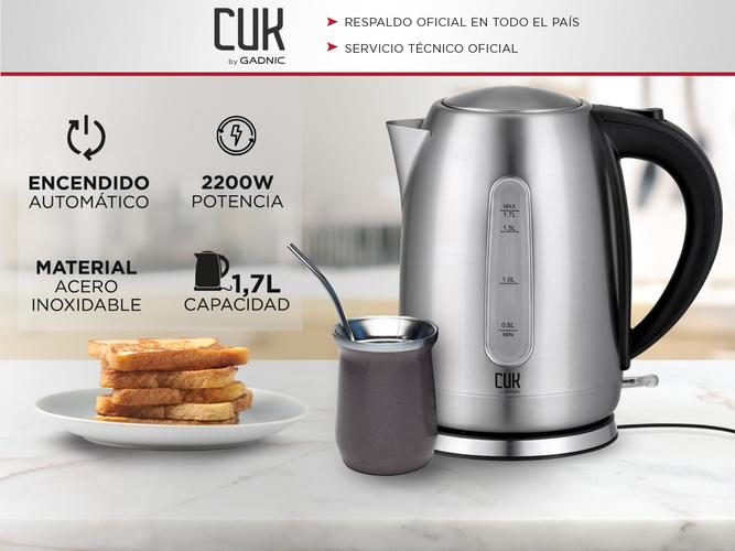 Combo Desayuno Gadnic Pava Eléctrica Mate + Tostadora Acero Inoxidable - 1