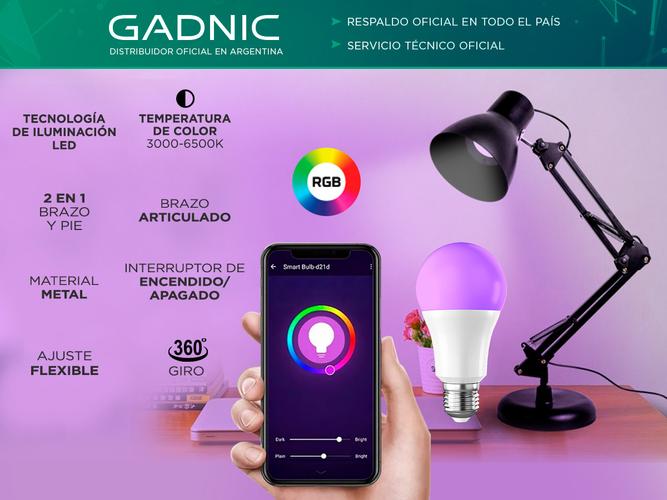 Lampara Inteligente De Escritorio Gadnic Wifi App Led RGB Smart - 1