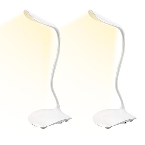 Kit X2 Lamparas De Escritorio Led Gadnic Regulable Flexible Control Tactil  - 0