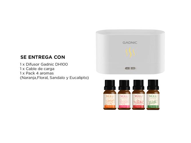 Kit Difusor Humificador Efecto Fuego + Aceites para Difusor Ultrasonico x4 - 6