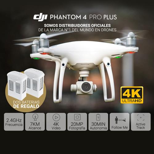 Drone DJI Phantom 4 Pro Plus + 2 Baterías Extra - 1