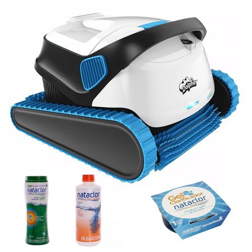 Robot Barrefondo Dolphin S300i + Cloro 1KG + Alguicida 1L  + Gel Clarificador 75GR - 0