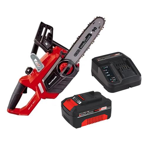 Motosierra Inalámbrica Einhell GE-LC 18 Li-Solo y Starter Kit 40 Ah 18v 40amp  Cargador - 0