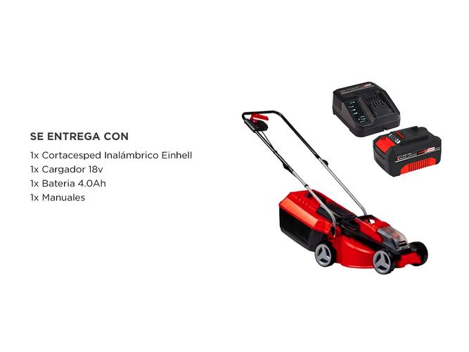 Kit Cortacésped Inalámbrico Einhell GE-CM 1830  Starter 40 Ah Bateria Litio 18v - 6