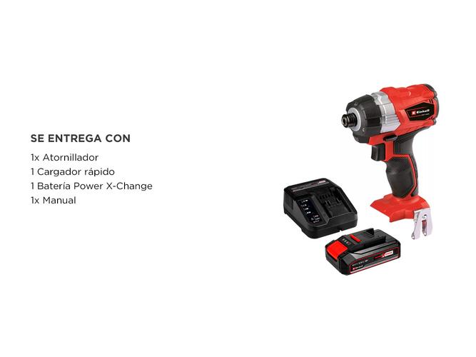 Kit Atornillador de Impacto Einhell  Kit de inicio Power X-Change  - 6