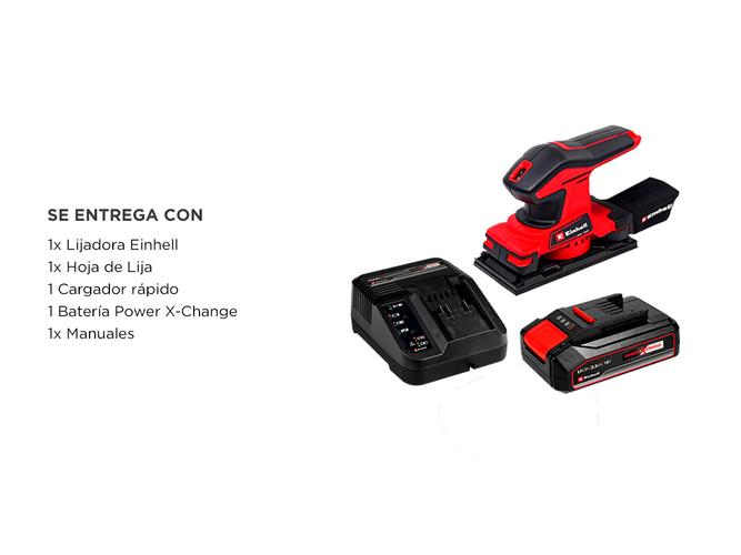Lijadora Orbital TC-OS 18187 Li Solo Einhell Kit de inicio Power X-Change - 6