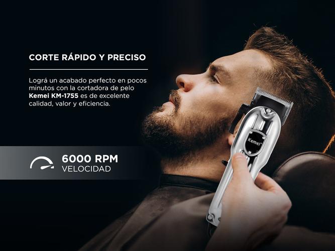 Cortadora de pelo Kemei LFJ-KM-1755 Premium Professional barberia Hair Clipper  - 2