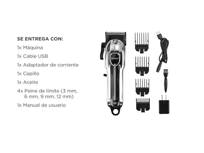 Cortadora de pelo Kemei LFJ-KM-1755 Premium Professional barberia Hair Clipper  - 6