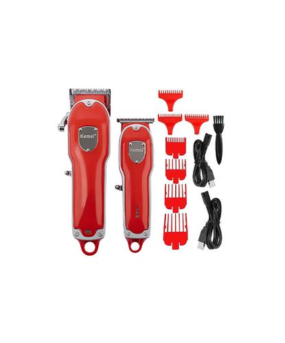 Maquina Cortar El Pelo Profesional Kemei KM-3911 Recargable + Patillera  - 6