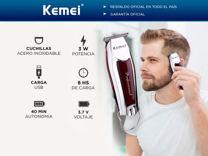 Cortadora de Pelo Profesional Kemei KM-WL9164 Recargable  - 1