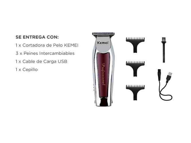 Cortadora de Pelo Profesional Kemei KM-WL9164 Recargable  - 6