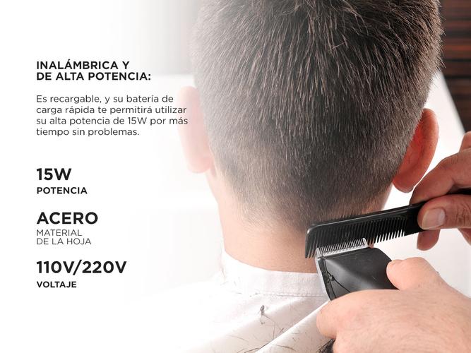 Cortadora de Pelo Kemei KM-119 Plata 3 mm a 12 mm - 3