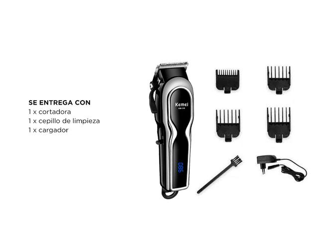 Cortadora de Pelo Kemei KM-119 Plata 3 mm a 12 mm - 4