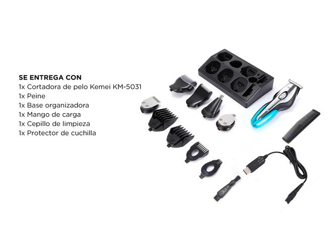 Recortadora Afeitadora Multigroomer con Base Organizadora - 5