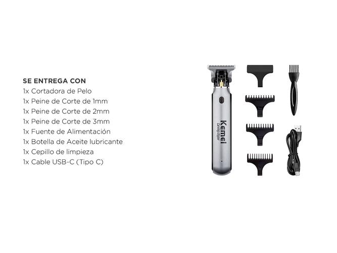 Cortadora de Pelo Profesional KEMEI KM-1757 Recargable - 5