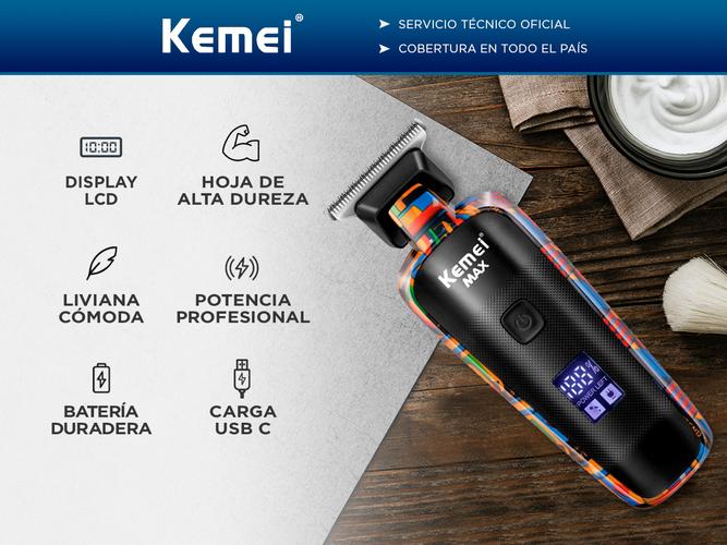 Cortadora de Pelo Afeitadora Eléctrica Kemei KM-5090 Display LCD - 1