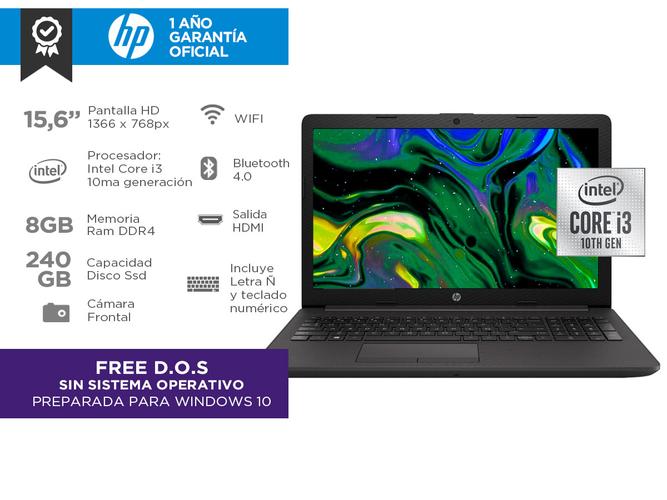 Notebook Hp 250 G7 Intel Core i3 10ma Generacion 15,6
