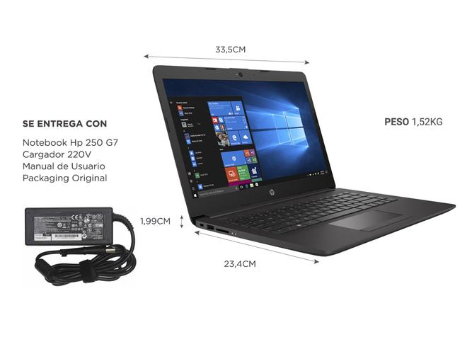 Notebook Hp 250 G7 Intel Core i3 10ma Generacion 15,6