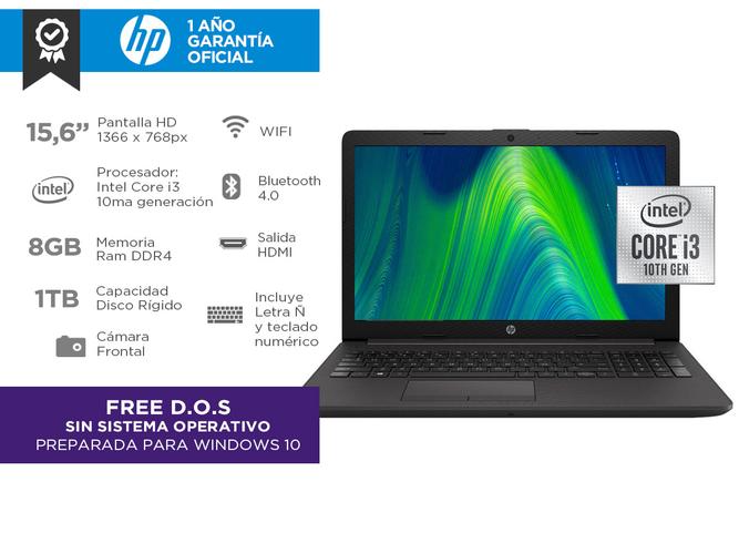 Notebook Hp 250 G7 Intel Core i3 10ma Generacion 8gb Hdd 1tb Pantalla 15,6 - 1