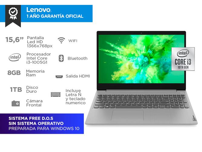 Notebook Lenovo Ideapad 3 Intel Core i3-1005G1 8gb 1tb 15,6 Pulgadas - 1
